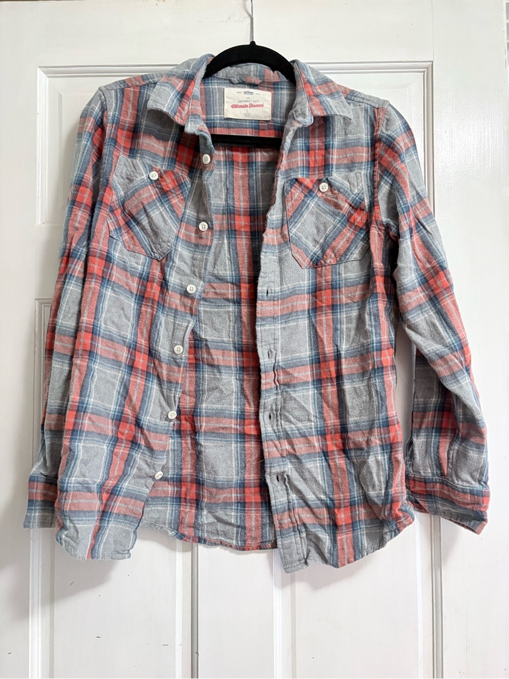 urban pipeline Plaid Button-Down Shirt in Gray & Coral